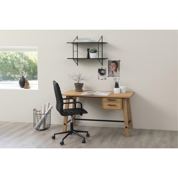 Fotel biurowy Winslow czarny/czarny - ACTONA